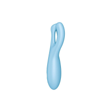 Смарт кліторальний вібратор з трьома пальчиками – Satisfyer Threesome 4 Blue – 12 режимів, дистанційне керування