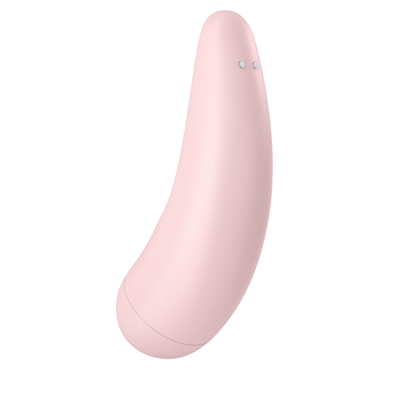 Смарт-вакуумний стимулятор – Satisfyer Curvy 2+ Pink – управління на відстані з телефона через застосунок