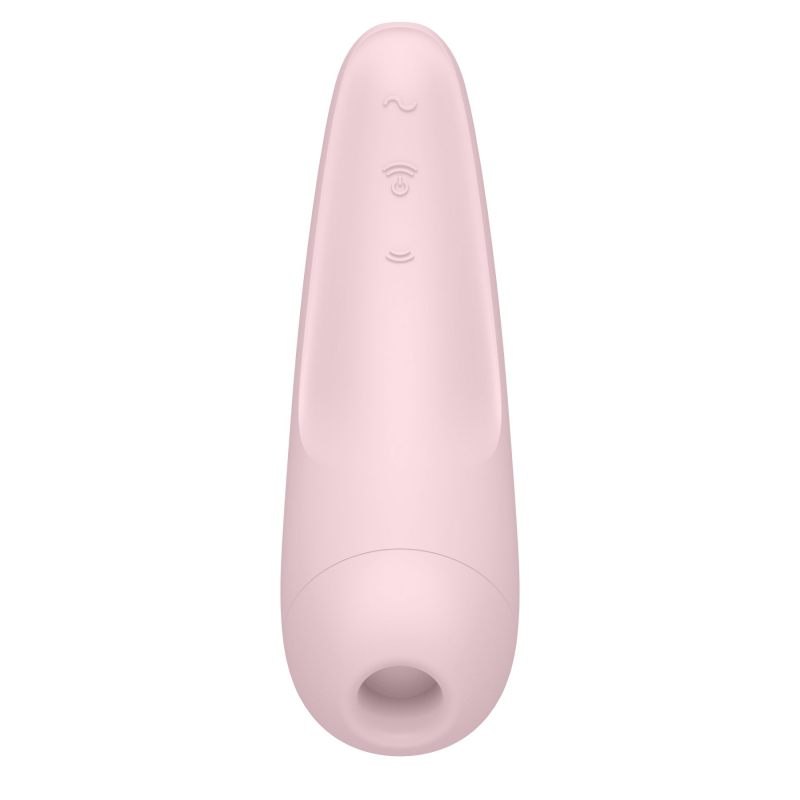Смарт-вакуумний стимулятор – Satisfyer Curvy 2+ Pink – управління на відстані з телефона через застосунок