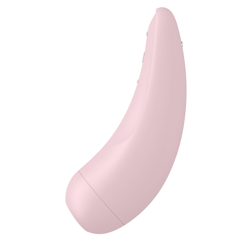 Смарт-вакуумний стимулятор – Satisfyer Curvy 2+ Pink – управління на відстані з телефона через застосунок