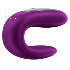 Смарт-вібратор для пар – Satisfyer Double Fun Violet – пульт керування, додаток Satisfyer Connect, дистанційне управління