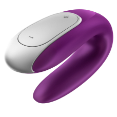 Смарт-вібратор для пар – Satisfyer Double Fun Violet – пульт керування, додаток Satisfyer Connect, дистанційне управління