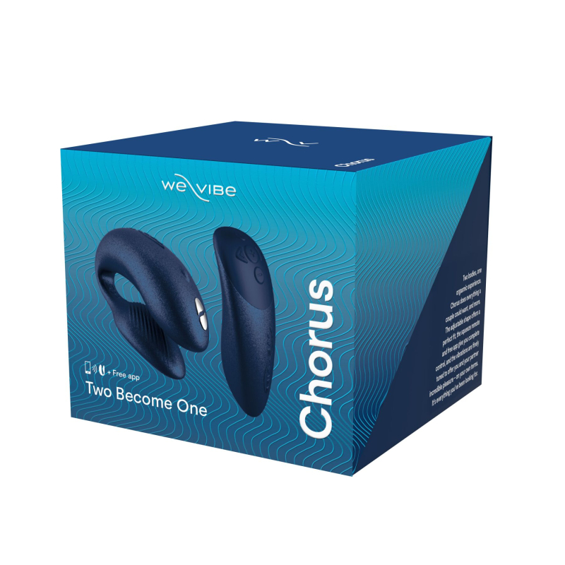 Смарт-вибратор для пар – We-Vibe Chorus Cosmic Blue – пульт и дистанционное App управление с телефона