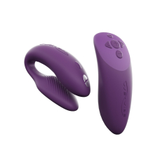 Смарт-вібратор для пар – We-Vibe Chorus Purple – пульт та дистанційне управління з телефона на відстані