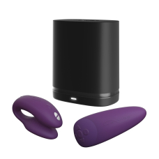 Смарт-вібратор для пар – We-Vibe Chorus Purple – пульт та дистанційне управління з телефона на відстані