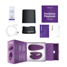 Смарт-вібратор для пар – We-Vibe Chorus Purple – пульт та дистанційне управління з телефона на відстані