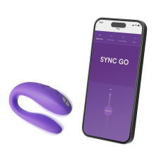 Смарт-вібратор для пар – We-Vibe Sync GO Light Purple – тревел-кейс, пульт, керування через застосунок