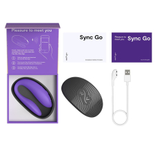 Смарт-вібратор для пар – We-Vibe Sync GO Light Purple – тревел-кейс, пульт, керування через застосунок