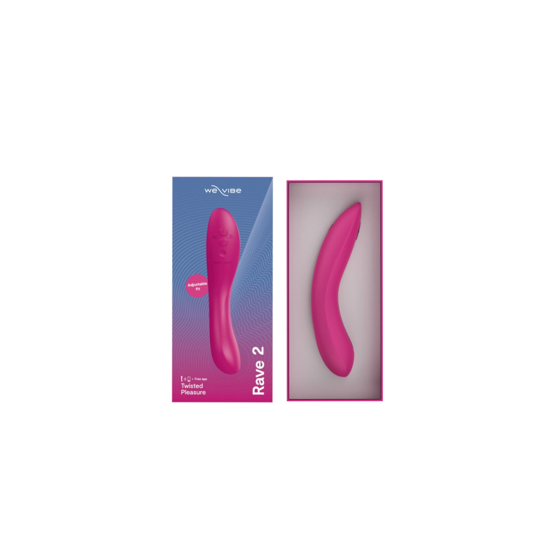 Смарт-вібратор для точки G – We-Vibe Rave 2 Twisted Pleasure Pink – дистанційне керування через телефон