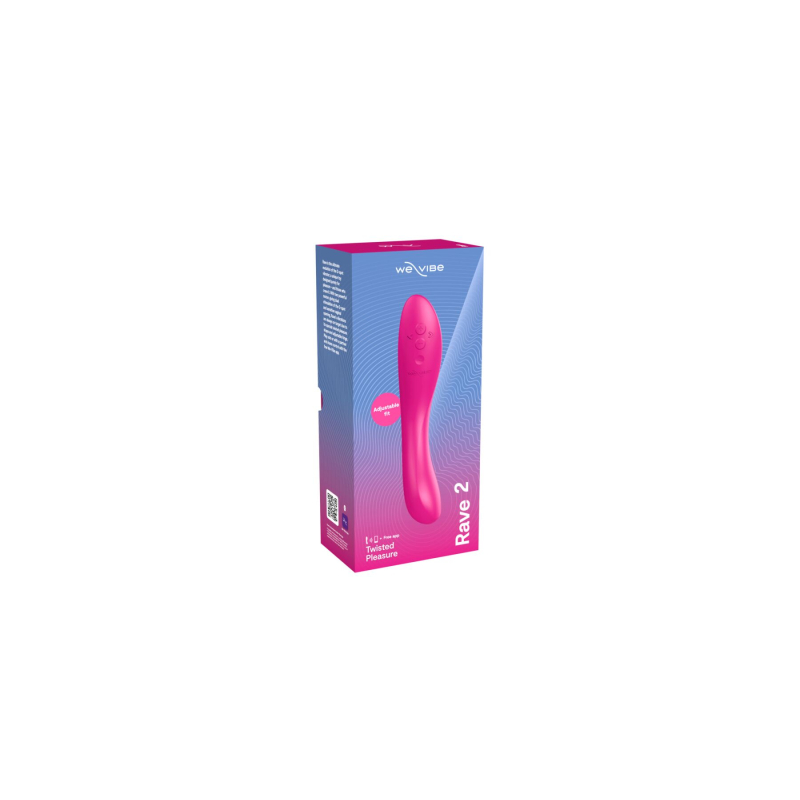 Смарт-вібратор для точки G – We-Vibe Rave 2 Twisted Pleasure Pink – дистанційне керування через телефон