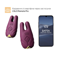 Смарт-вібратор – Zalo Nave Velvet Purple – пульт і мобільне керування, 2 комплекти насадок