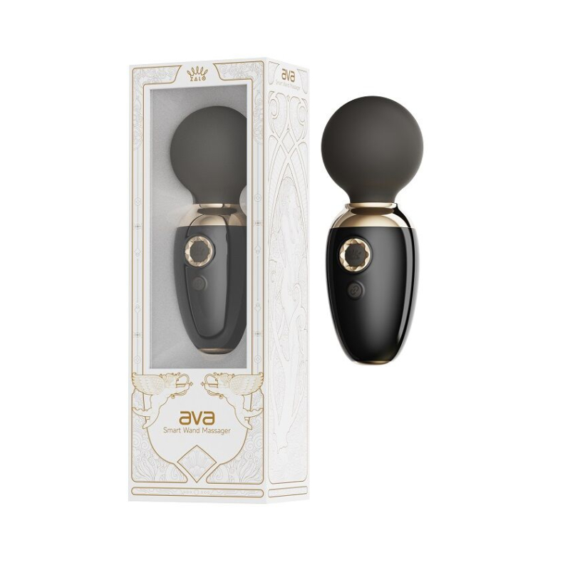 Смарт-вибромассажер с подогревом 39 °C – Zalo AVA Obsidian Black – 8 режимов, управление с телефона