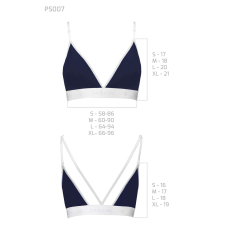Спортивний топ з подвійними бретелями Passion PS007 TOP L, темно–синій