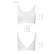 Топ з прозорою вставкою Passion PS002 TOP L, білий