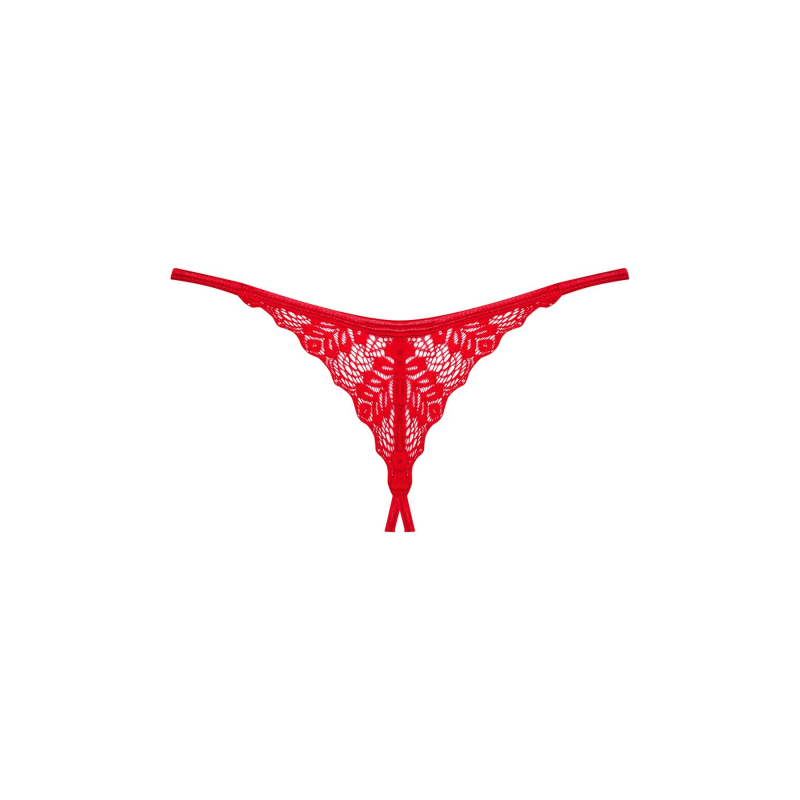 Трусики з доступом Obsessive Ingridia crotchless thong XL/2XL, бродовий