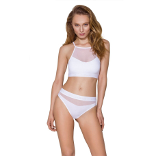 Трусики з прозорою вставкою Passion PS006 PANTIES M, білий