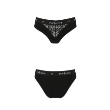 Трусики з широкою гумкою і мереживом Passion PS001 PANTIES M, чорний колір