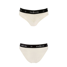 Трусики з широкою гумкою і мереживом Passion PS001 PANTIES XL, молочний колір