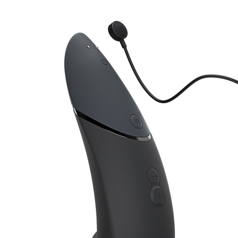Вакуумный клиторальный стимулятор – Womanizer Next Black – технология 3D Pleasure Air, 14 режимов