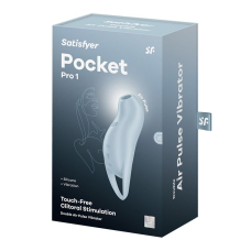 Вакуумний кліторальний стимулятор з вібрацією – Satisfyer Pocket Pro 1 Blue – 11 режимів вакууму + 12 вібрації
