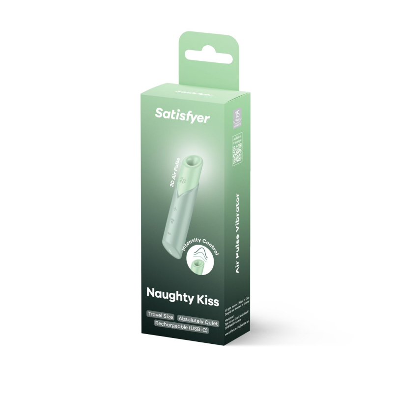 Вакуумний стимулятор – Satisfyer Naughty Kiss, 3D Air Pulse, 30 режимів роботи