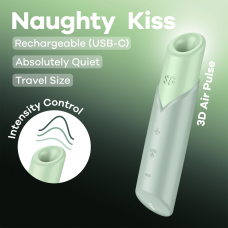 Вакуумний стимулятор – Satisfyer Naughty Kiss, 3D Air Pulse, 30 режимів роботи