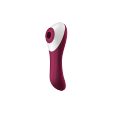 Вакуумний стимулятор з вібрацією – Satisfyer Dual Crush Wine Red – 10 вібро-режимів, 11 рівнів вакууму