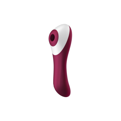 Вакуумний стимулятор з вібрацією – Satisfyer Dual Crush Wine Red – 10 вібро-режимів, 11 рівнів вакууму
