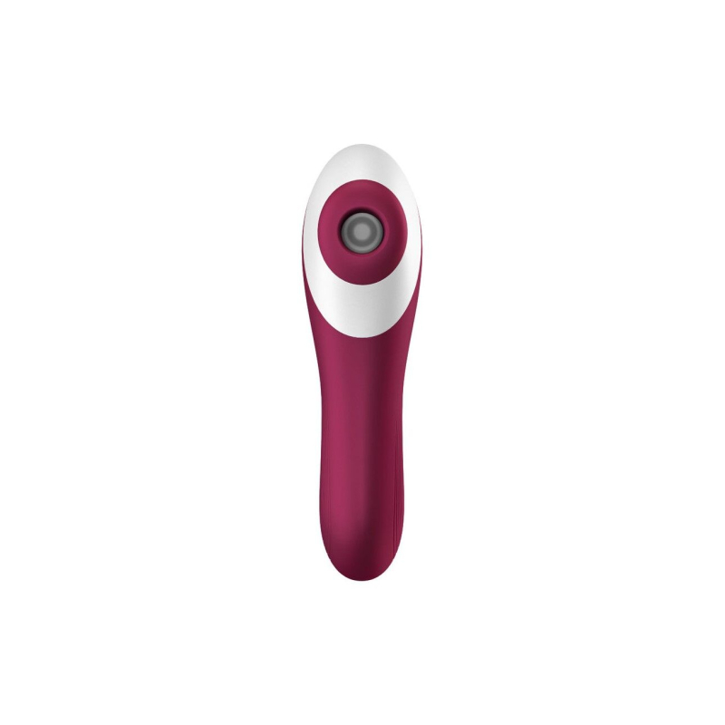 Вакуумний стимулятор з вібрацією – Satisfyer Dual Crush Wine Red – 10 вібро-режимів, 11 рівнів вакууму