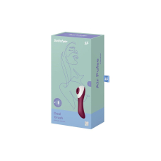 Вакуумний стимулятор з вібрацією – Satisfyer Dual Crush Wine Red – 10 вібро-режимів, 11 рівнів вакууму