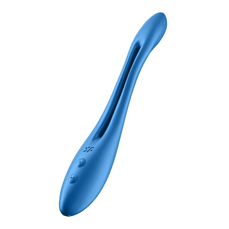 Вібратор для двох – Satisfyer Elastic Game Dark Blue – гнучкий корпус, універсальність користування
