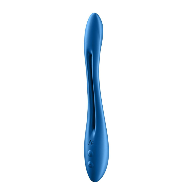 Вібратор для двох – Satisfyer Elastic Game Dark Blue – гнучкий корпус, універсальність користування