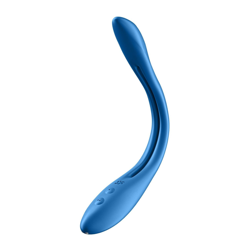 Вібратор для двох – Satisfyer Elastic Game Dark Blue – гнучкий корпус, універсальність користування