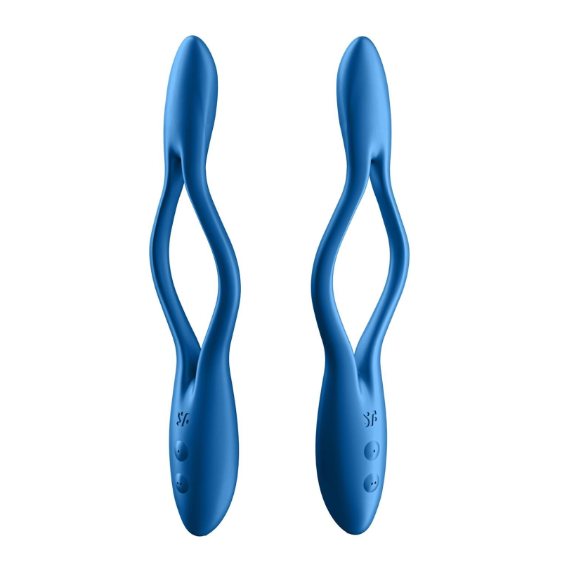 Вібратор для двох – Satisfyer Elastic Game Dark Blue – гнучкий корпус, універсальність користування