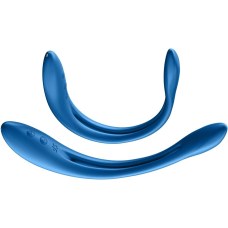 Вібратор для двох – Satisfyer Elastic Game Dark Blue – гнучкий корпус, універсальність користування