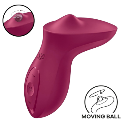 Вібратор для клітора з перлинною стимуляцією – Satisfyer Exciterrr Berry – 10 вібро режимів + 13 рухів перлини