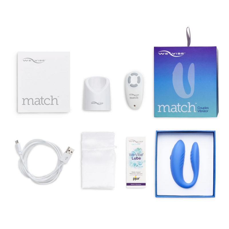 Вибратор для пар с пультом ДК We-Vibe Match и 10 режимами мощной вибрации
