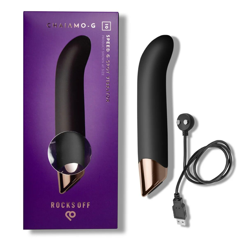 Вібратор для точки G – Rocks Off Chaiamo G Black – 10 режимів, водозахист