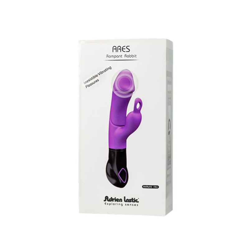 Вібратор-кролик Adrien Lastic Ares з петелькою для пальця, 8 режимів, 2 мотори