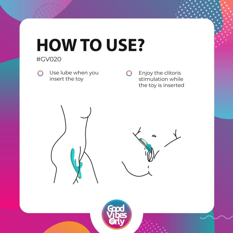 Вібратор-кролик для точки G та клітора Good Vibes Only Lisa Thrusting Rabbit Vibrator with G-Spot, зелений