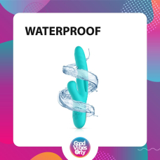 Вібратор-кролик для точки G та клітора Good Vibes Only Lisa Thrusting Rabbit Vibrator with G-Spot, зелений