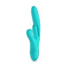 Вібратор-кролик для точки G та клітора Good Vibes Only Lisa Thrusting Rabbit Vibrator with G-Spot, зелений