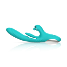 Вібратор-кролик для точки G та клітора Good Vibes Only Lisa Thrusting Rabbit Vibrator with G-Spot, зелений
