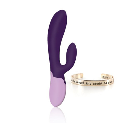 Вибратор-кролик – RIANNE S Xena Purple/Lilac – 10 режимов, 2 мотора, нагрев до 40 °C
