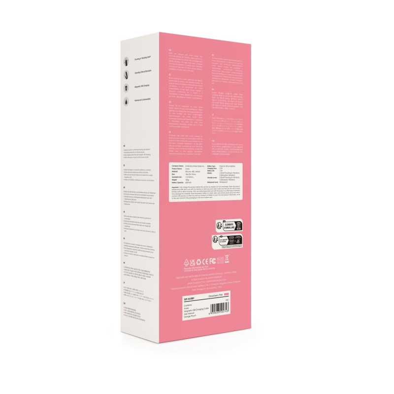 Вибратор-кролик Svakom Avery Strawberry Pink, ствол с движением вперед-назад