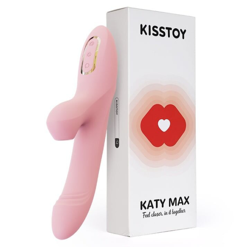 Вібратор-кролик з обертанням та вакуумною стимуляцією – KISSTOY Katy Max – 9 віброрежимів, 3 вакууму, 3 оберти