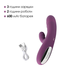 Вібратор-кролик з рухомим стовбуром – Svakom Avery Lilac – 5 режимів + 5 рівнів інтенсивності, водозахист