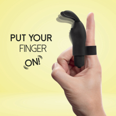 Вібратор на палець – FeelzToys Magic Finger Black – розкішний силікон, потужний мотор