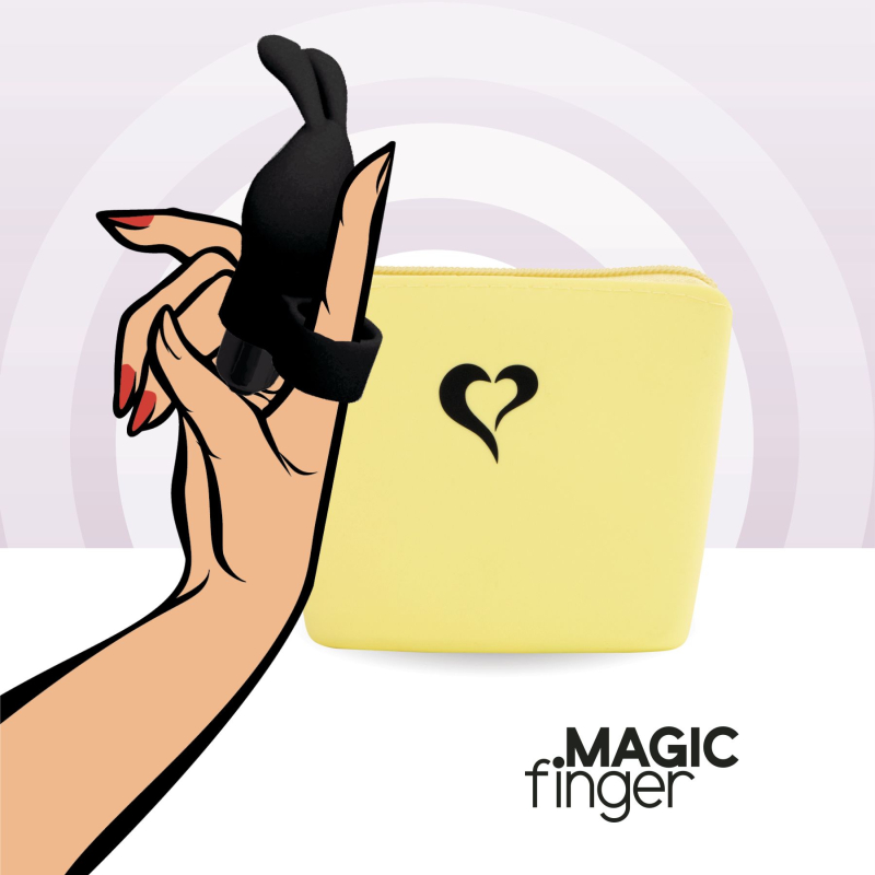 Вібратор на палець – FeelzToys Magic Finger Black – розкішний силікон, потужний мотор