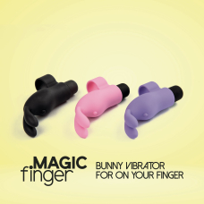 Вібратор на палець – FeelzToys Magic Finger Black – розкішний силікон, потужний мотор